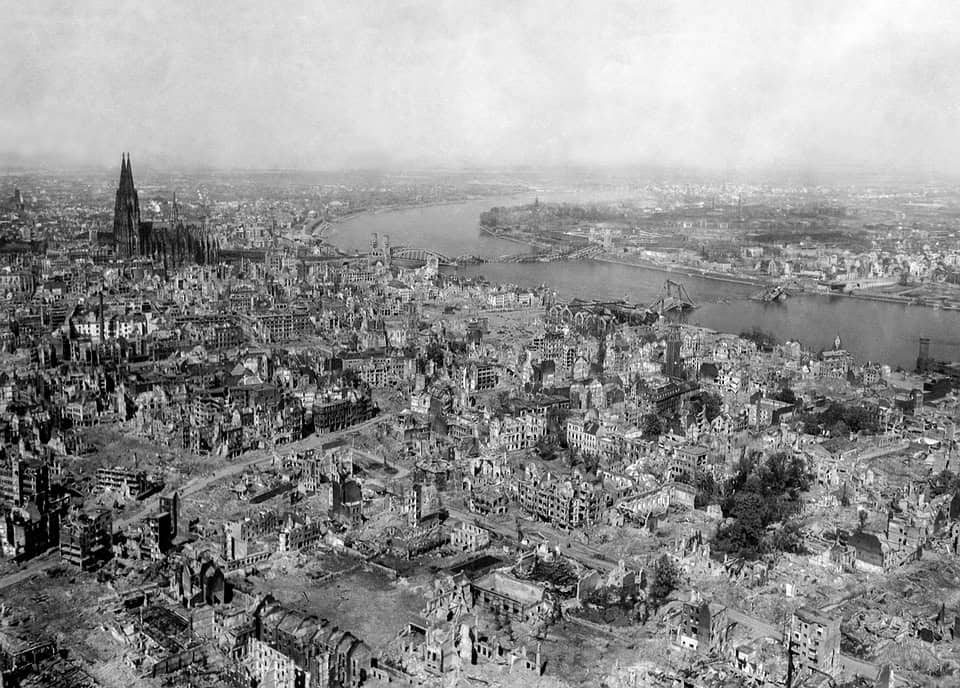 Ansicht von Köln im Krieg