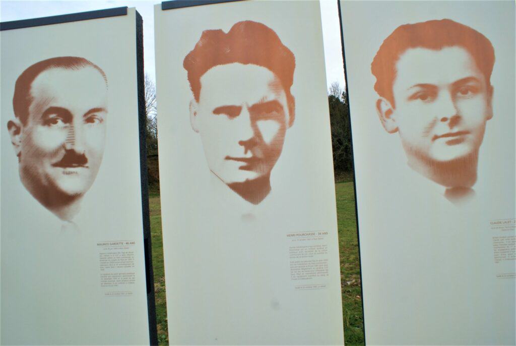 Erinnerungstafeln an 3 ermordete Widerstandskämpfer Camp Choisel Châteaubriant