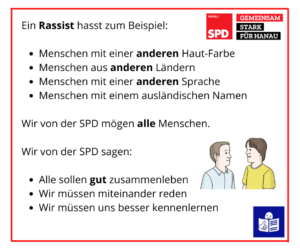 Sharepic 2 der SPD Hanau zum Thema Rassismus
